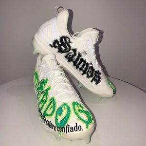 BNWT Custom "Underdog" Baseball Cleats Hand Painted Design Mens US 11 Bling